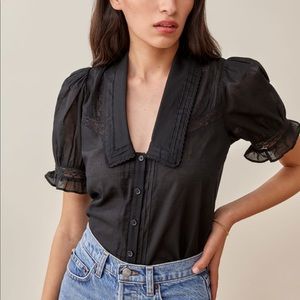 Reformation - white Hara top! Size medium